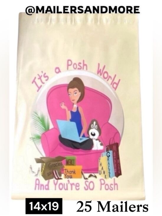 Mailers And More Other - 25 14X19 Posh World Poly Mailers PRICE IS FIRM